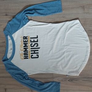 Team Beachbody Bodi Small Master's Hammer and Chisel Baseball Tshirt
